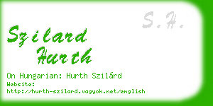 szilard hurth business card